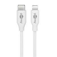 USB-KABEL GOOBAY CHARGING AND SYNC CABLE LIGHTNING TO USB-C 1M WHITE