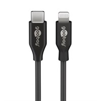 USB-KABEL GOOBAY CHARGING AND SYNC CABLE LIGHTNING TO USB-C 1M BLACK